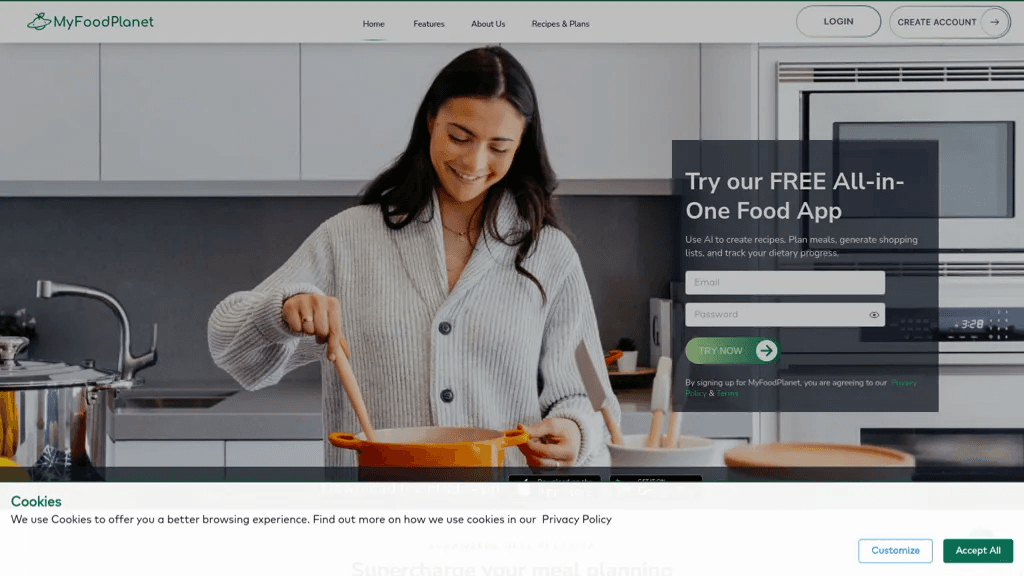 MyFoodPlanet 工具截图