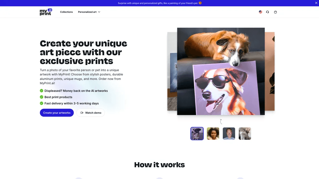 MyPrint.ai 官网截图