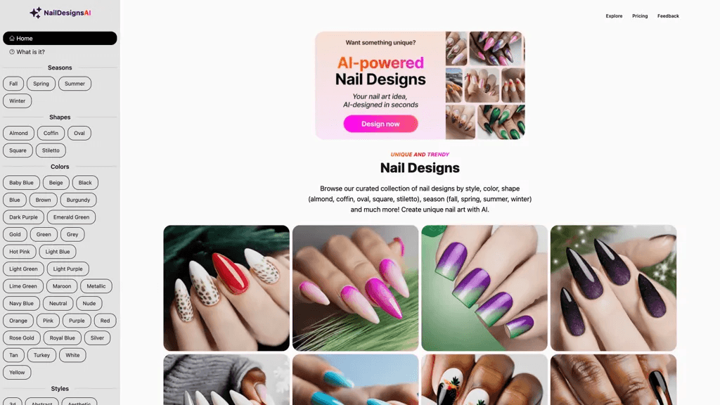 Nail Designs AI 工具截图