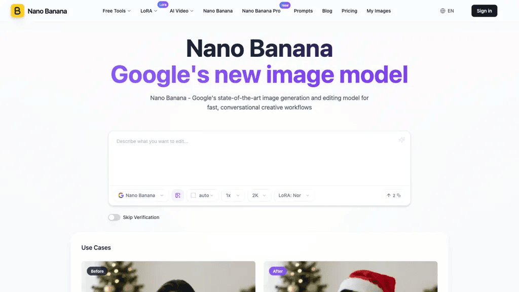 NanoBanana.im 工具截图
