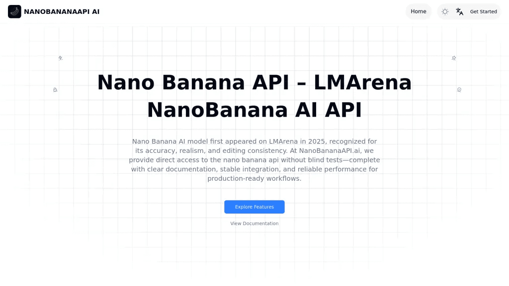 NanoBananaAPI.ai 官网截图