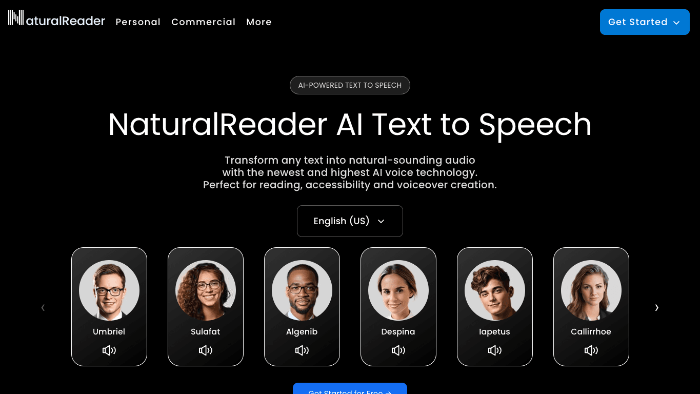 NaturalReader 工具截图