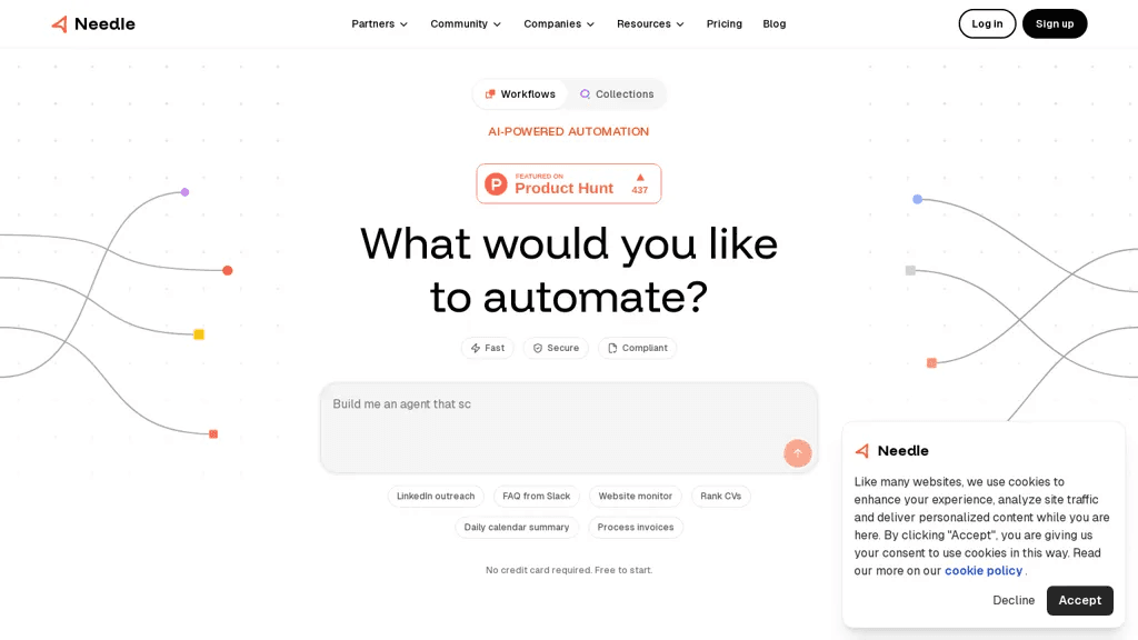 Needle.app 官网截图