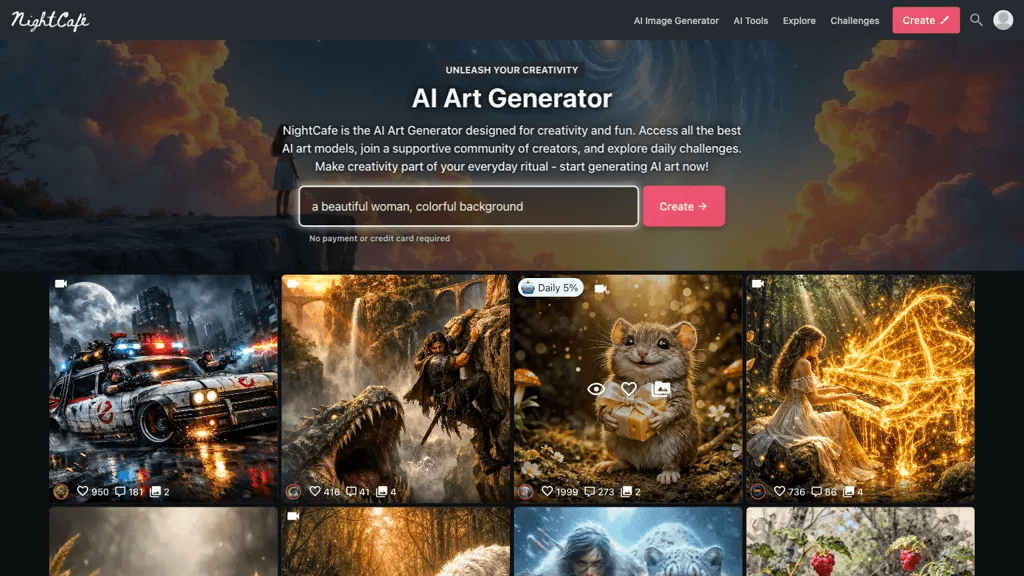 NightCafe Creator 工具截图