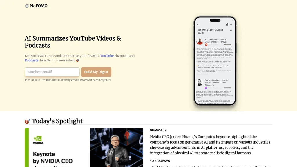 Nofomo.ai 官网截图
