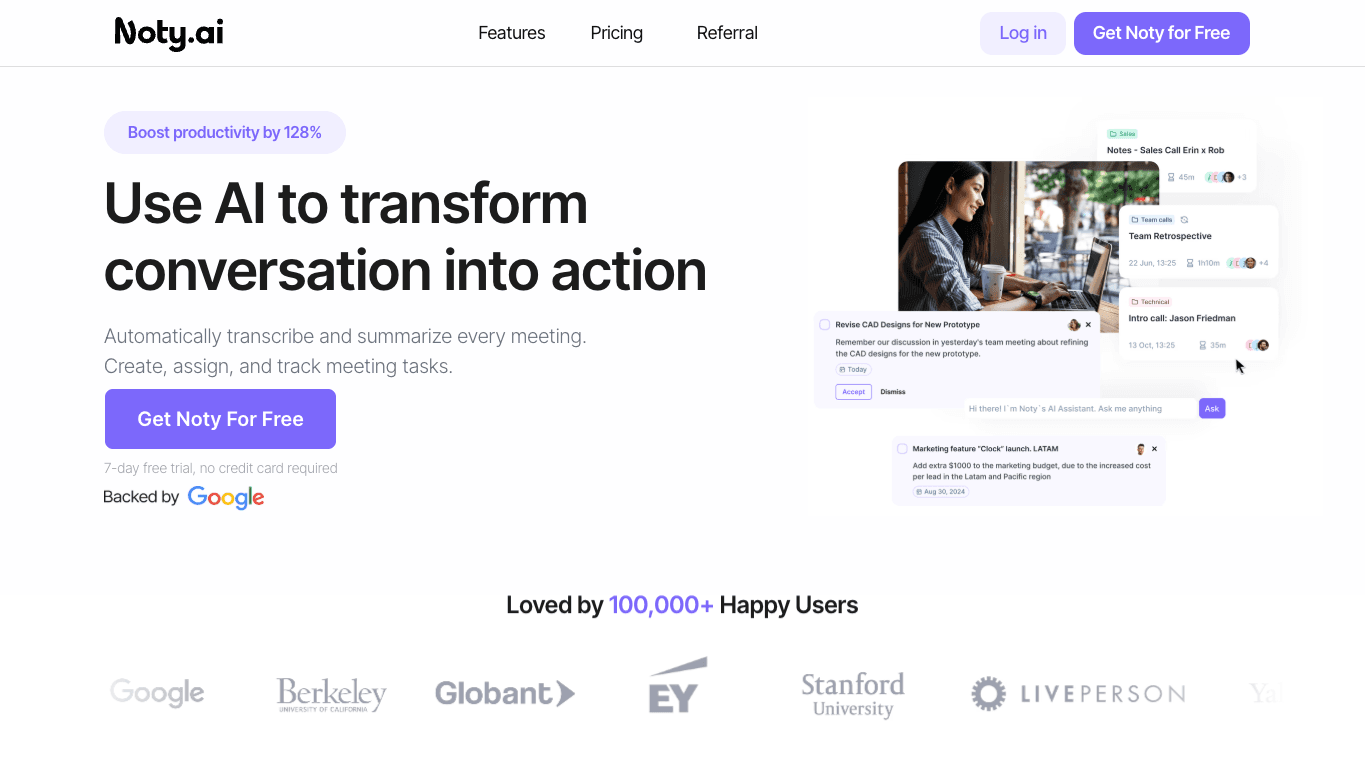 Noty.ai 工具截图