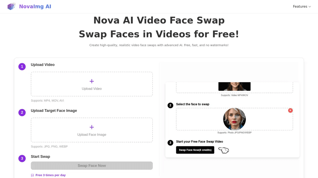 novaimg Video-Face-Swap 工具截图
