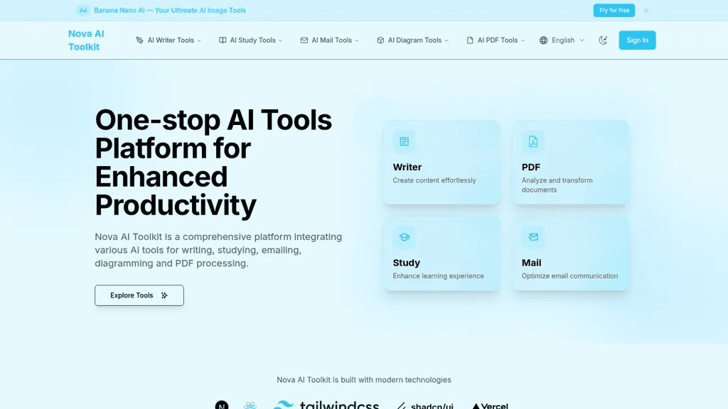 novatoolkit.ai 工具截图