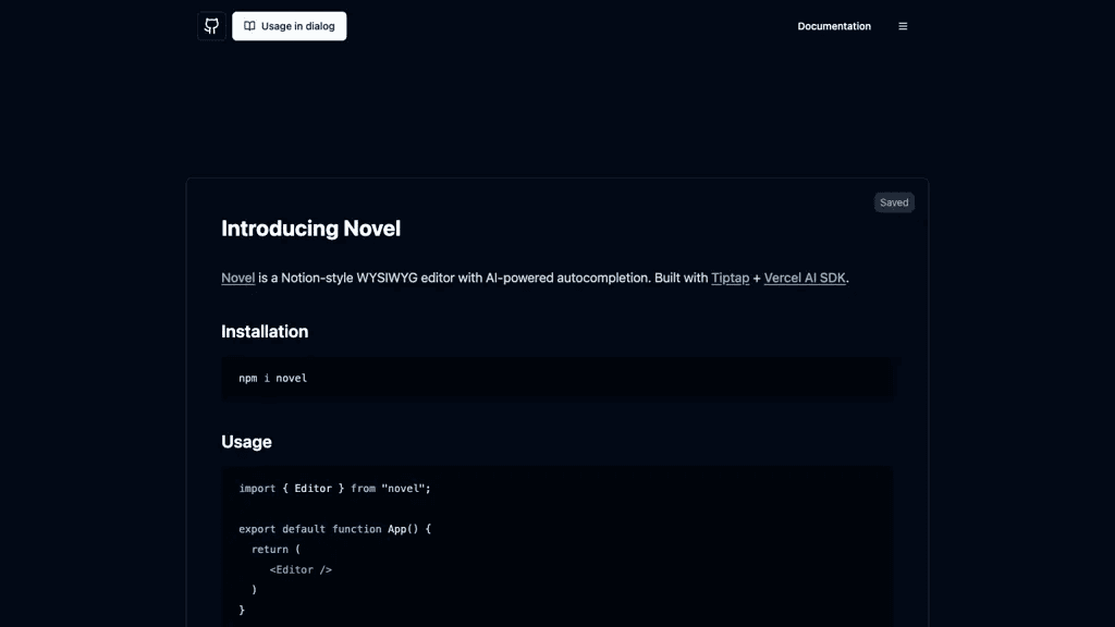 Novel 工具截图
