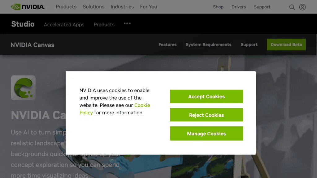 NVIDIA Canvas 工具截图