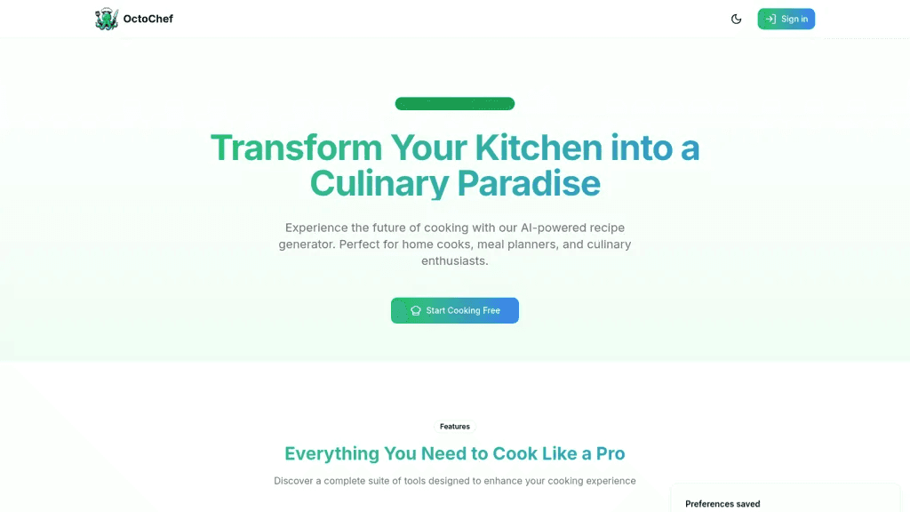 OctoChef 官网截图