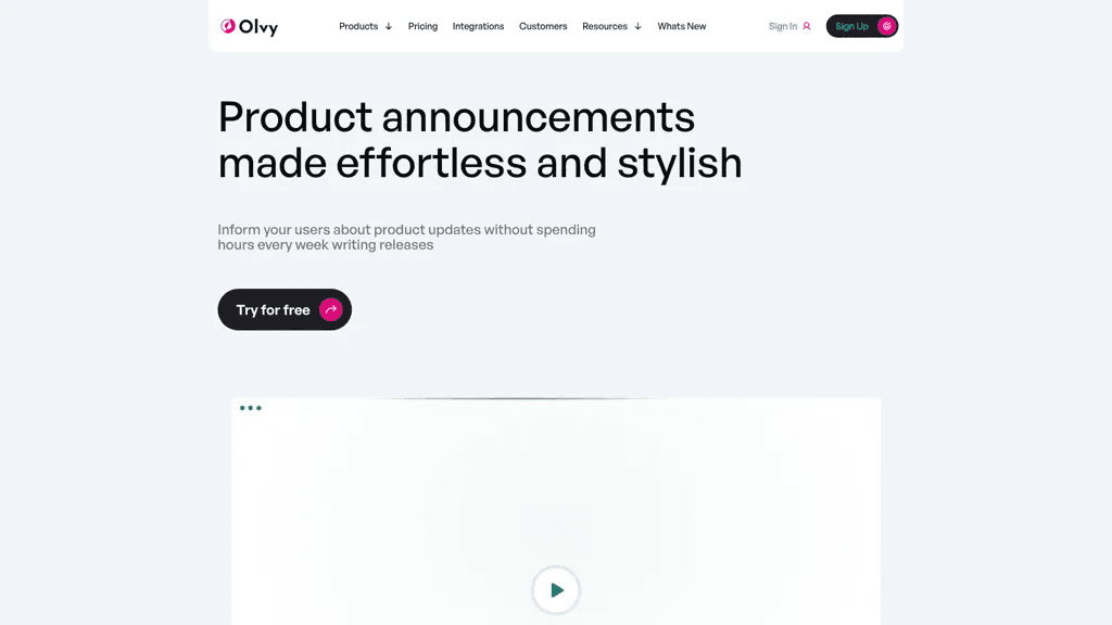 Olvy Changelogs 工具截图
