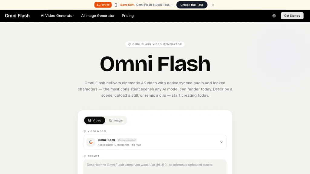 OmniFlash.ai 官网截图