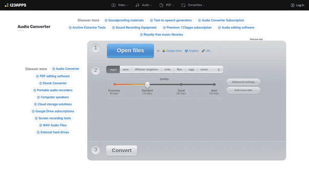 Online Audio Converter 工具截图