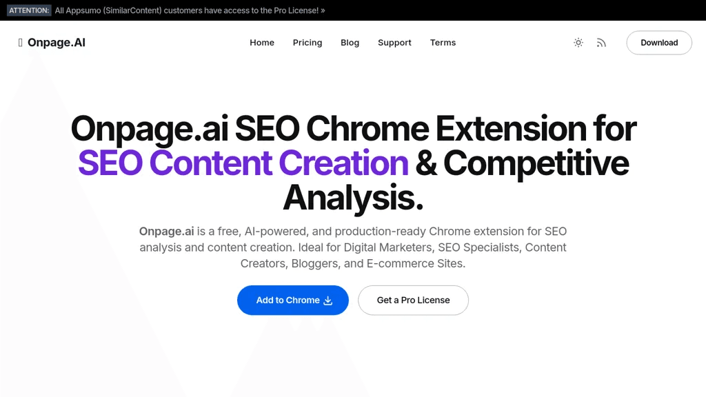 Onpage.ai 工具截图