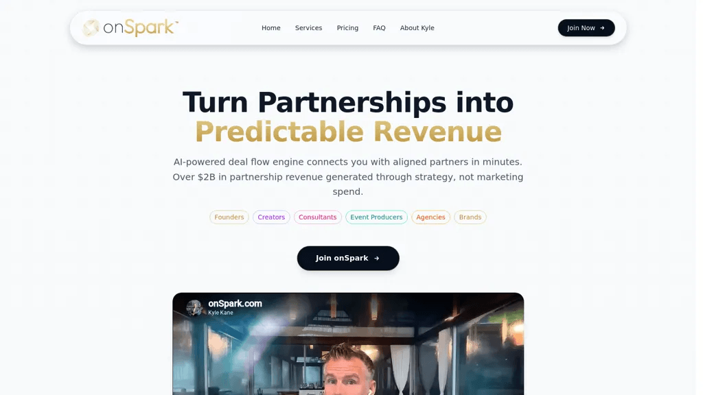 onSpark 官网截图