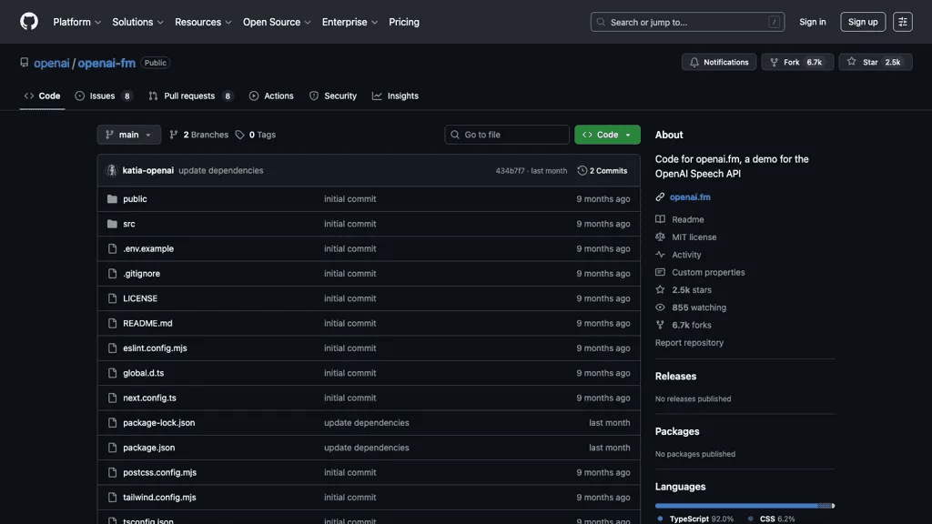 OpenAI.fm 工具截图