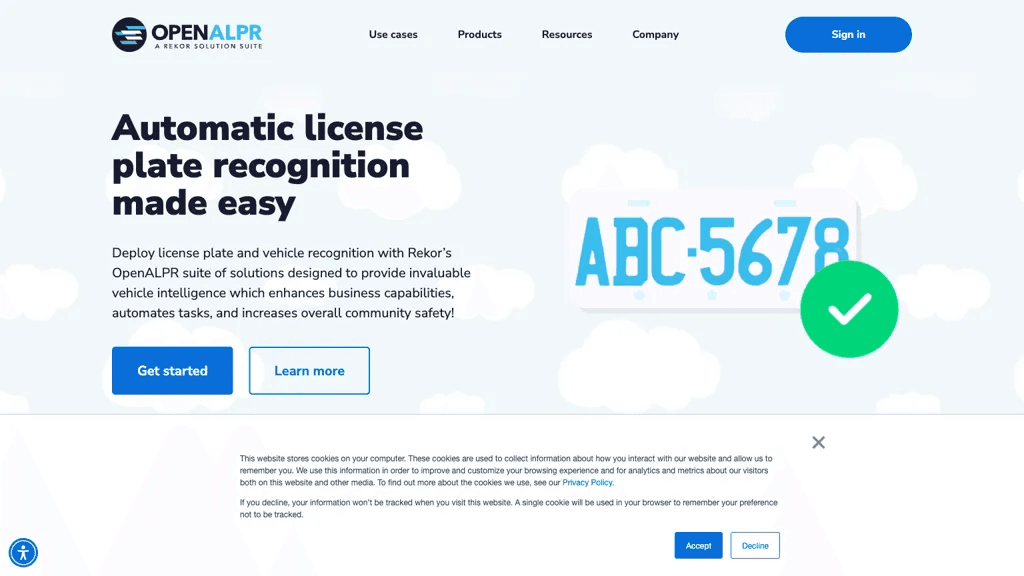 OpenALPR 官网截图