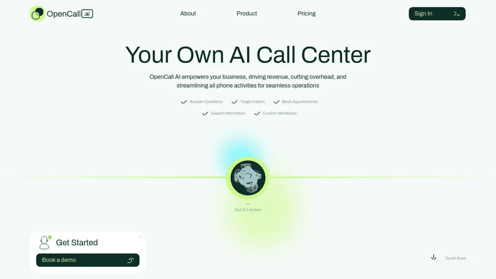 OpenCall 官网截图