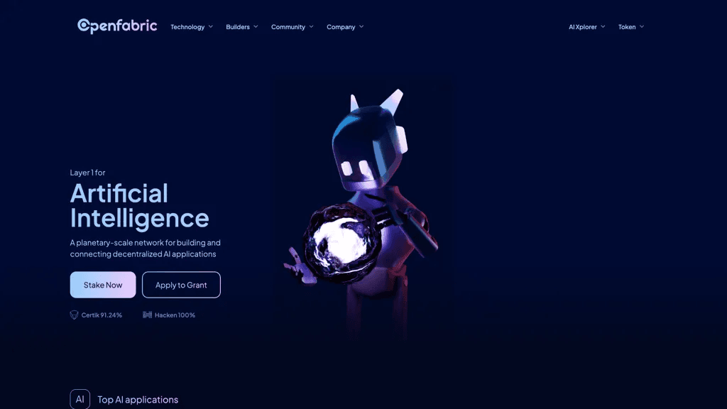 Openfabric AI 工具截图