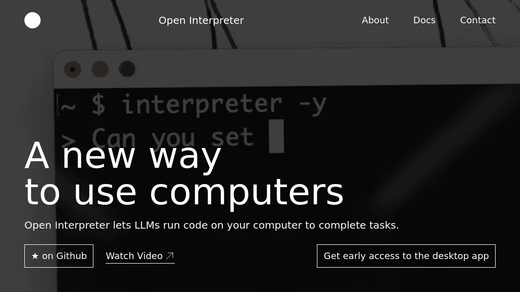 Open Interpreter 工具截图