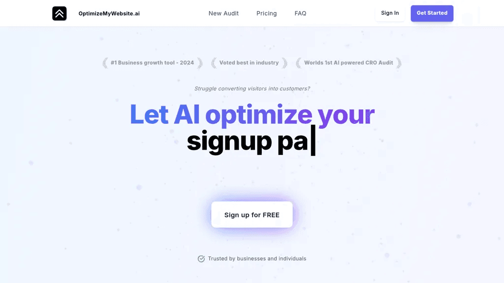 OptimizeMyWebsite.ai 工具截图