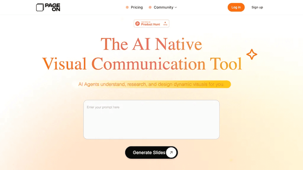 Pageon.ai 官网截图