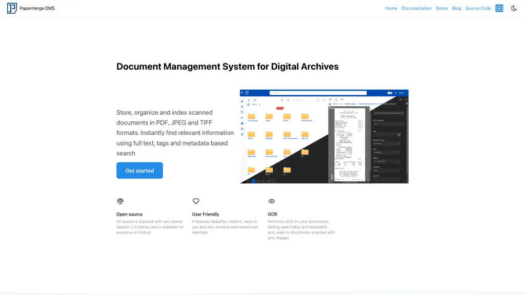 papermerge.com 工具截图