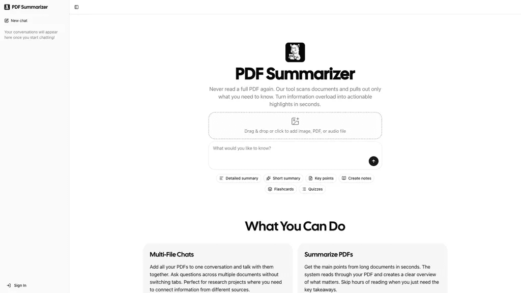 PDF Summarizer 工具截图