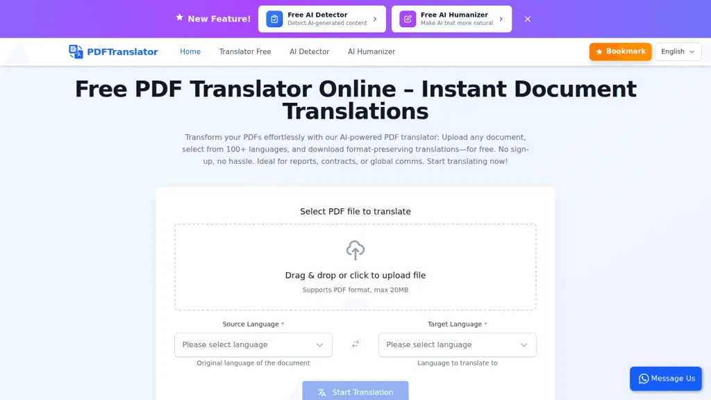 PDF Translator 工具截图