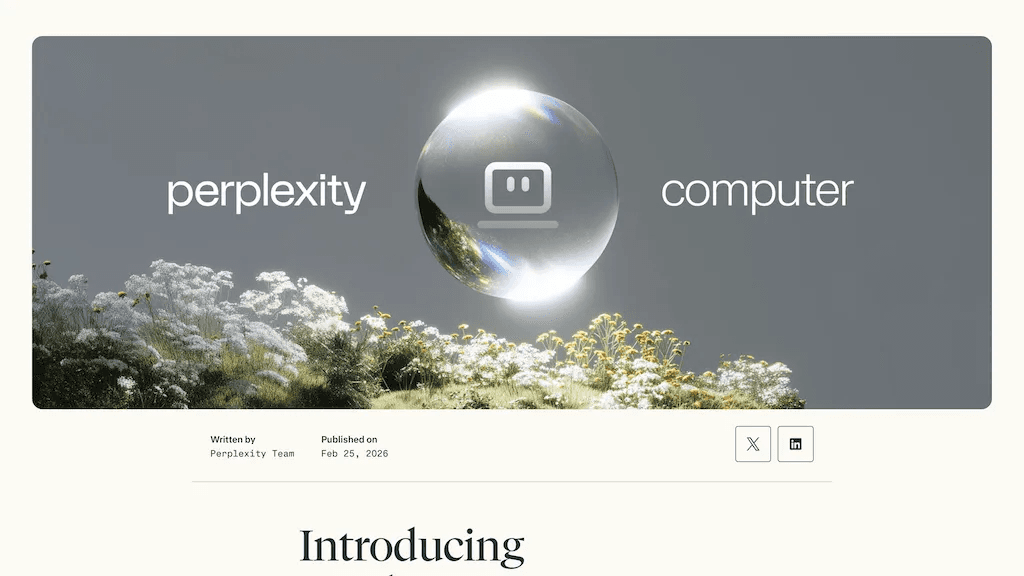 Perplexity Computer 工具截图