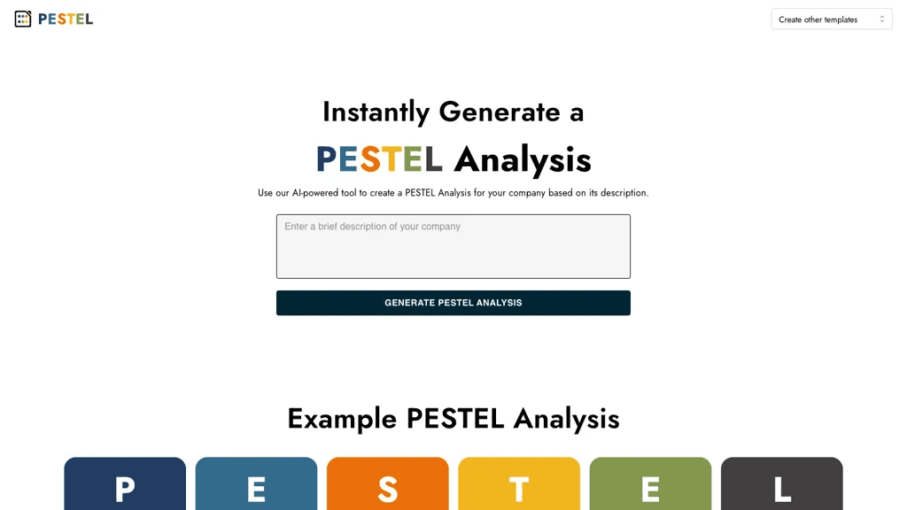 PESTEL 工具截图