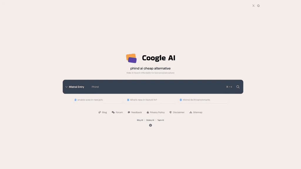 Phind AI Alternative 工具截图