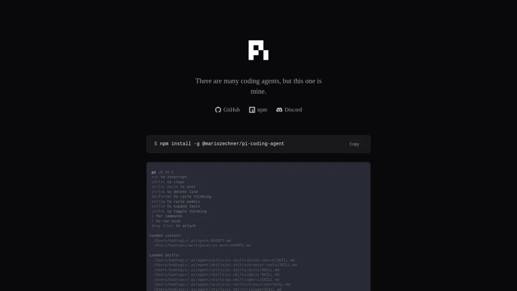 Pi.dev 工具截图