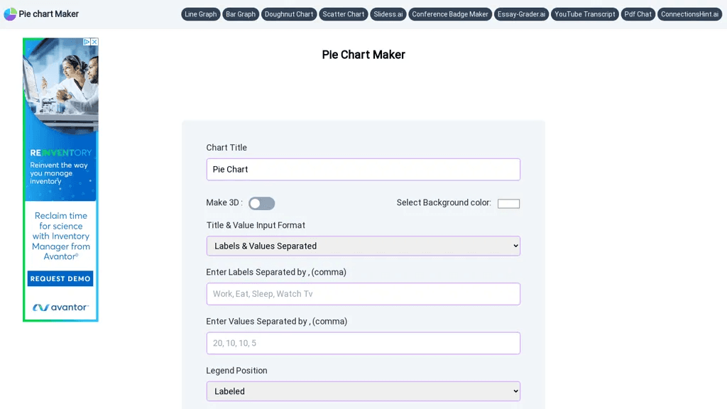 Piechartmaker.co 工具截图
