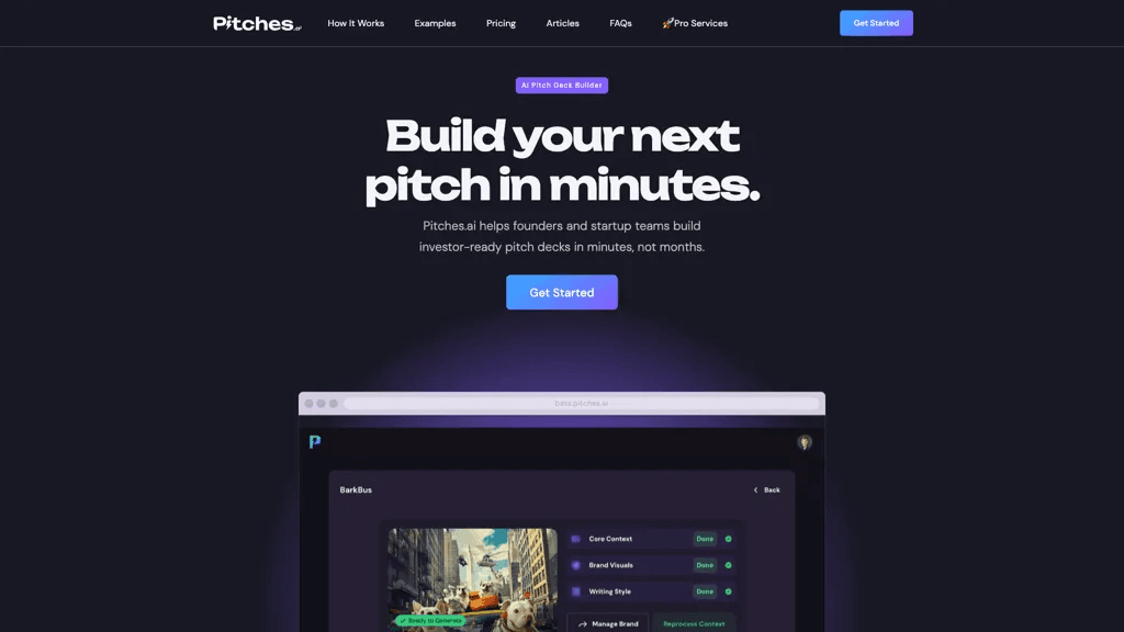 Pitches.ai 工具截图