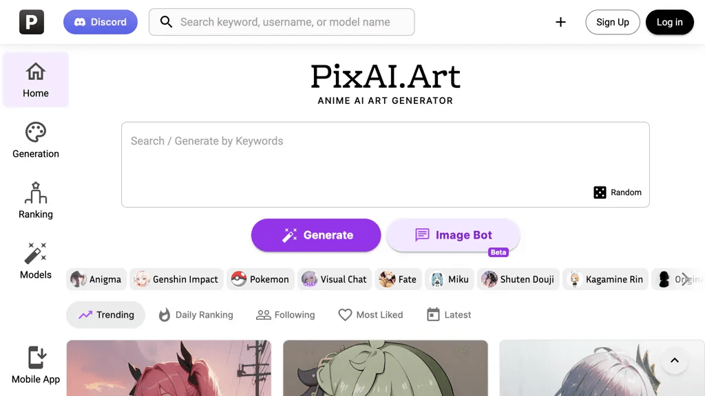 PixAI.ART 工具截图