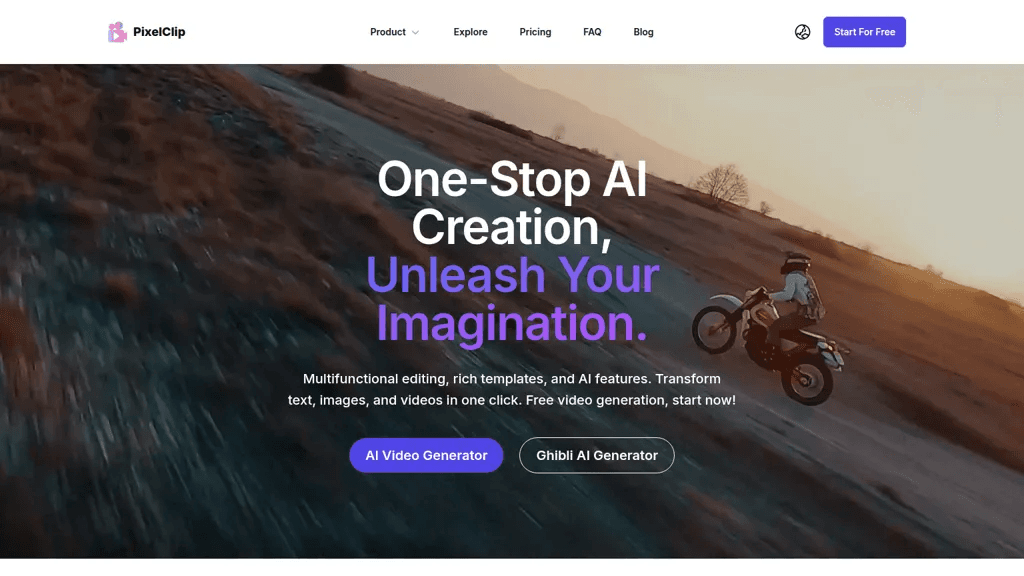 PixelClip AI 官网截图