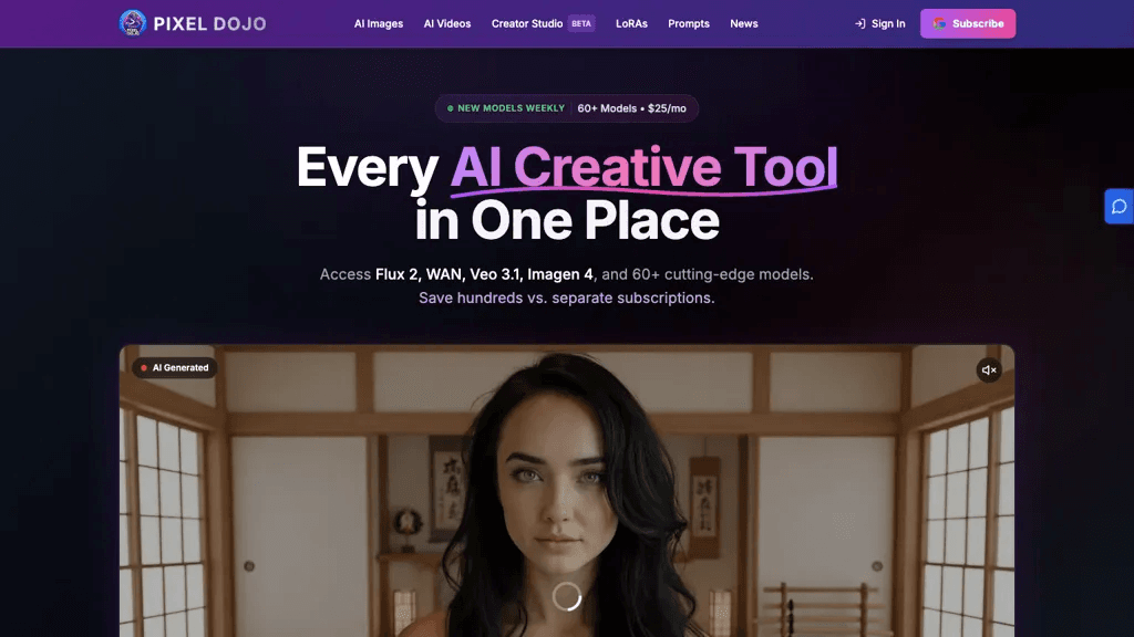 PixelDojo 工具截图