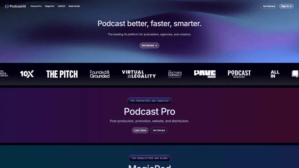 PodcastAI 工具截图