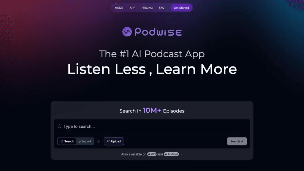 Podwise AI 工具截图