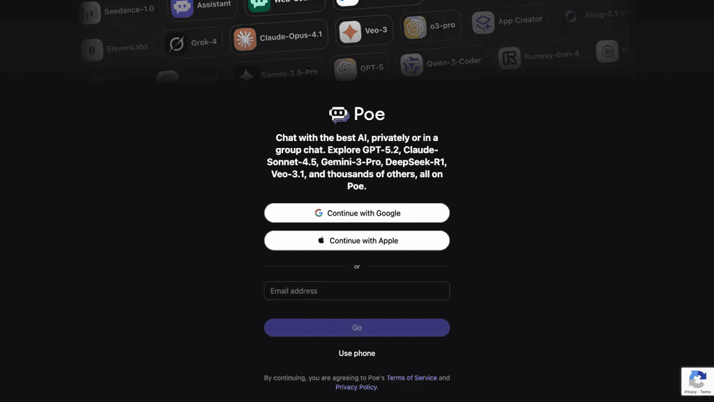 Poe.com 工具截图
