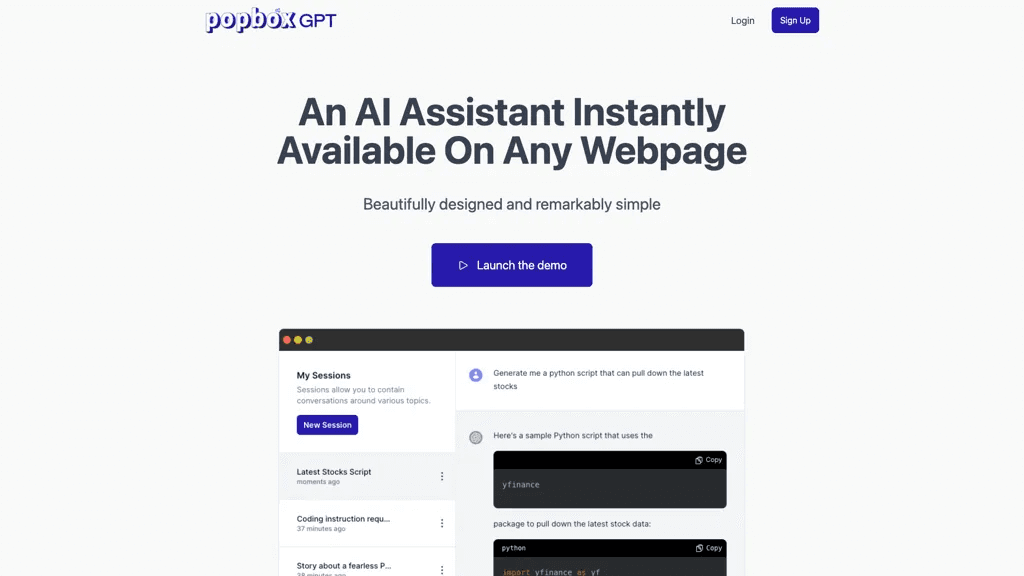 PopboxGPT 工具截图