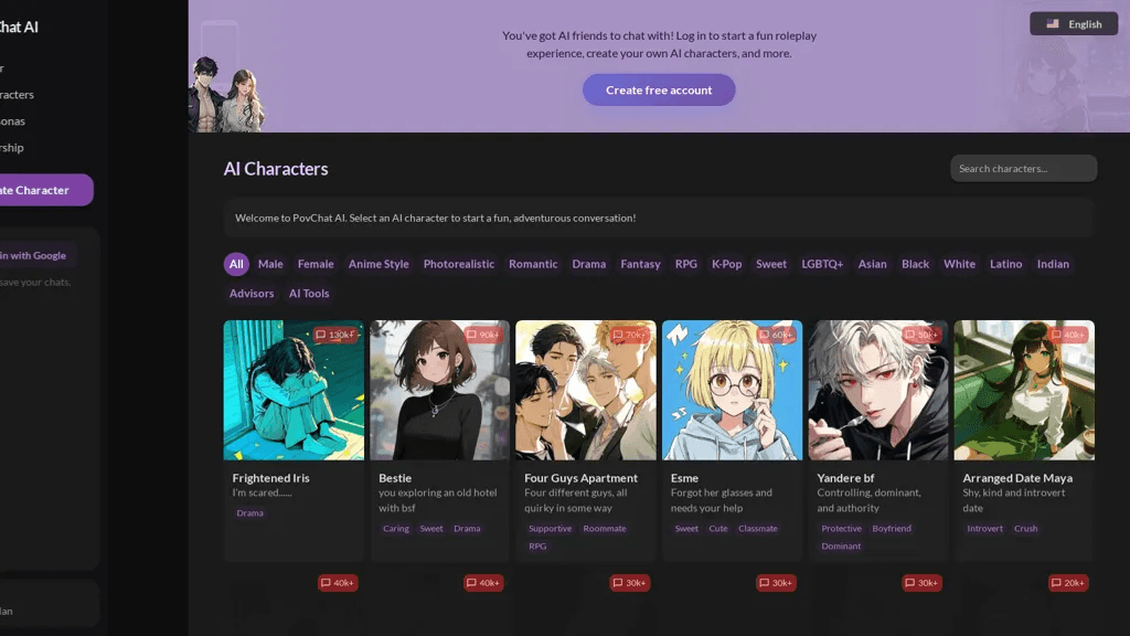 PovChat AI 工具截图