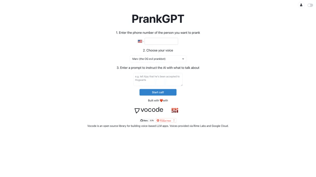 PrankGPT 工具截图