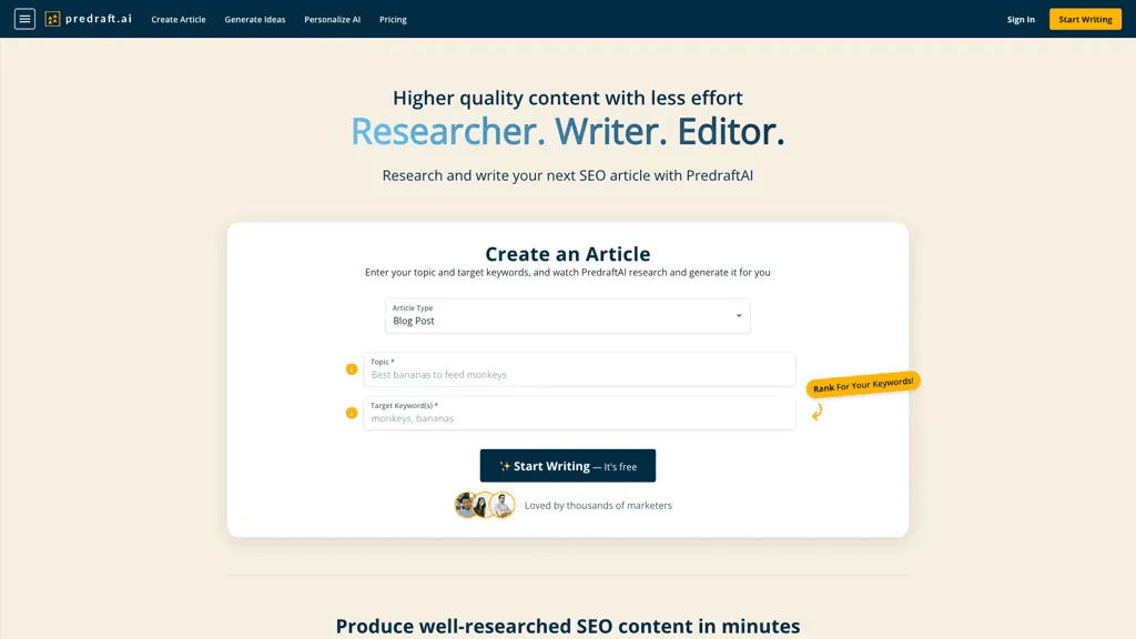 Predraft.ai 工具截图