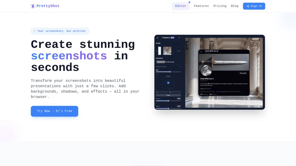 PrettyShot 工具截图