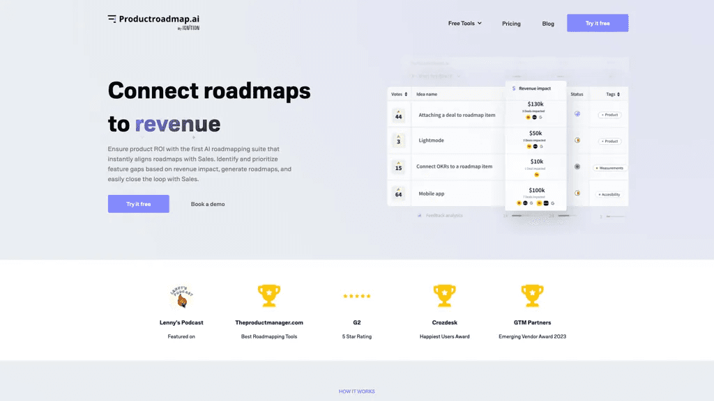 Productroadmap 工具截图
