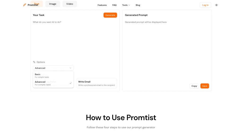 Promtist 官网截图
