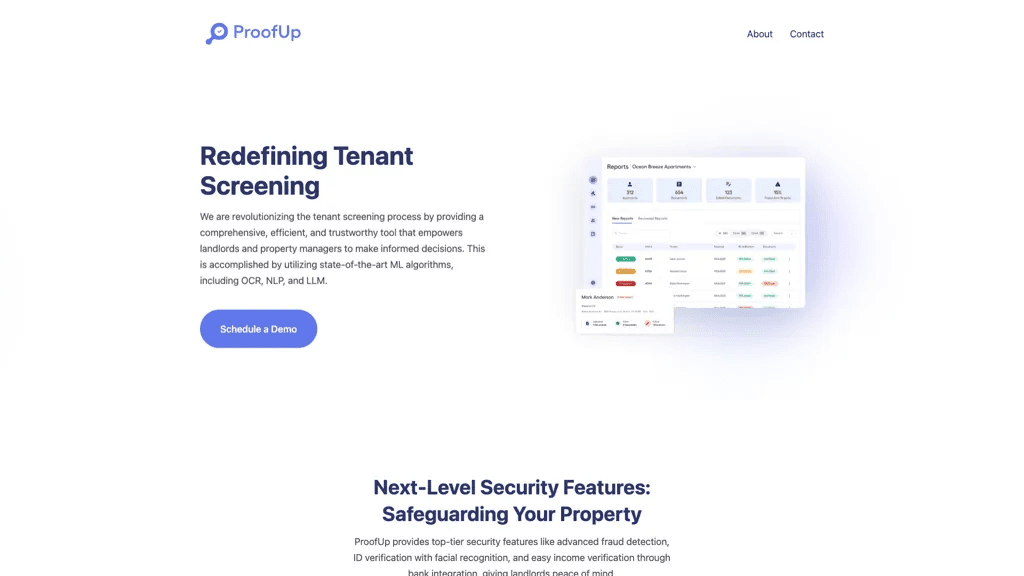 Proofup 官网截图